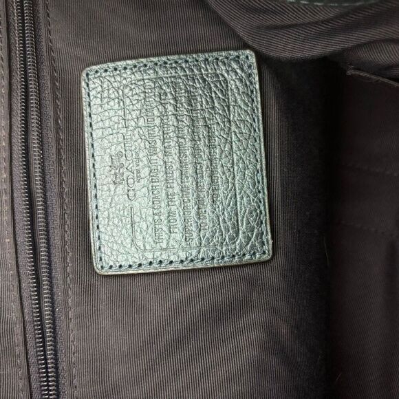 Coach Blue Metallic Leather Mickie Large Backpack - Picture 5 of 11